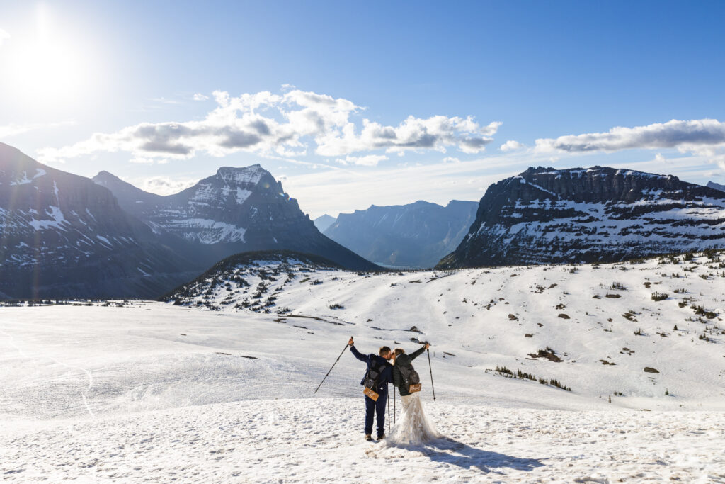 adventure elopement in Glacier National Park