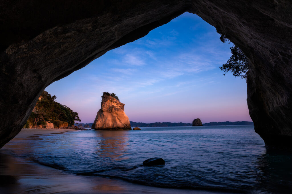 Cathedral Cove elopement in New Zealand