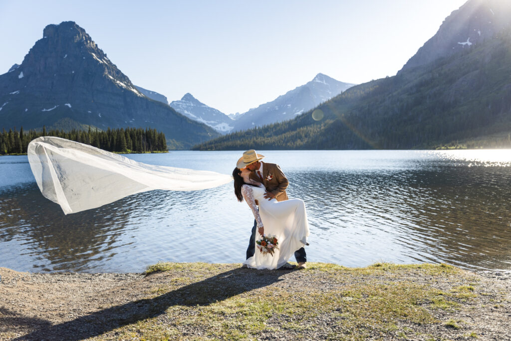 Two Medicine Lake elopement in Glacier National Park