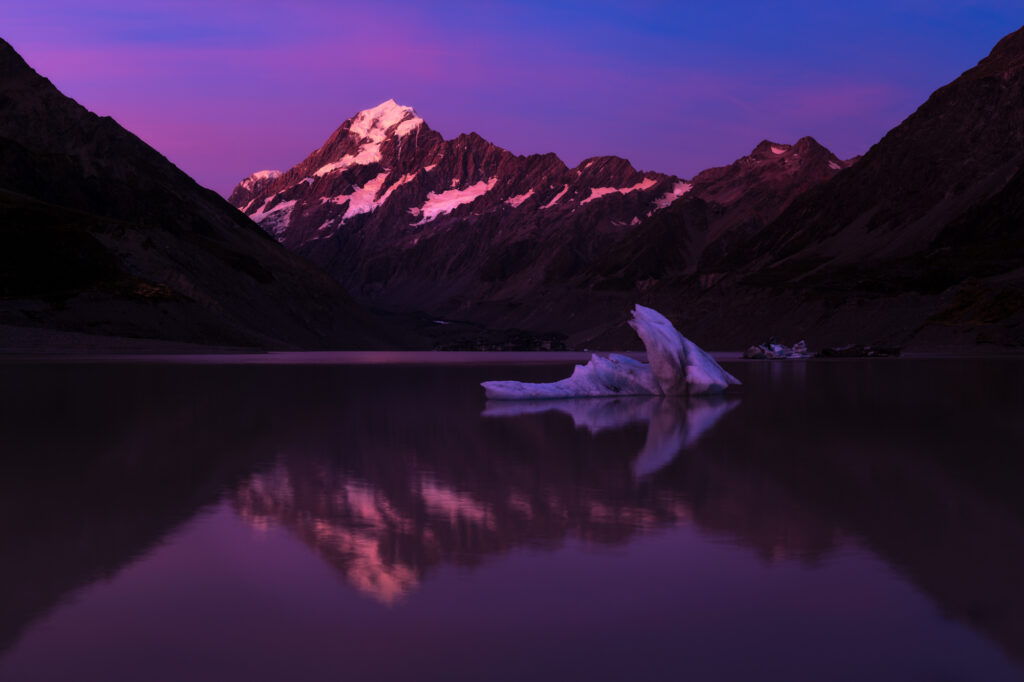 eloping in Mt. Cook National Park in New Zealand